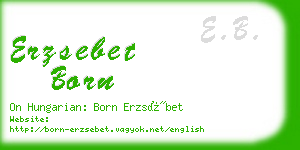 erzsebet born business card